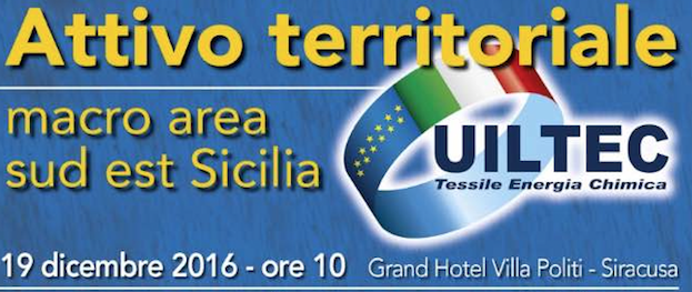 Siracusa il 19 dicembre Attivo territoriale Uiltec