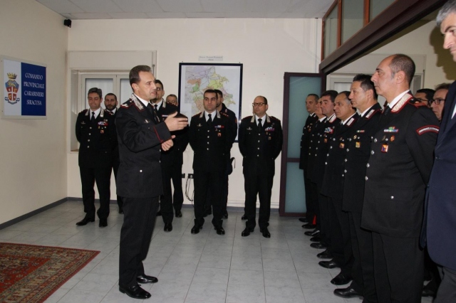 Il comandante della Legione Sicilia in visita a Siracusa