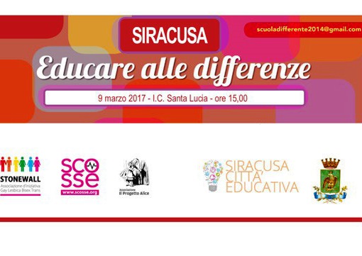 Siracusa, teoria gender a scuola: sabato Stonewall parla ai cittadini