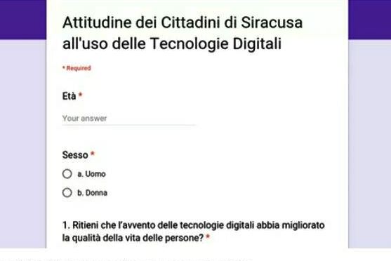 Siracusa, sondaggio per capire le attitudine dei cittadini al digitale