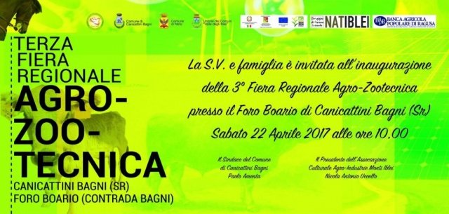 Canicattini Bagni, via a III edizione della Fiera Regionale Agro Zootecnica