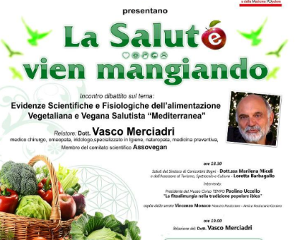 Canicattini Bagni, incontro su alimentazione vegana