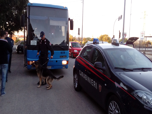 Siracusa, controlli antidroga sugli autobus degli studenti pendolari
