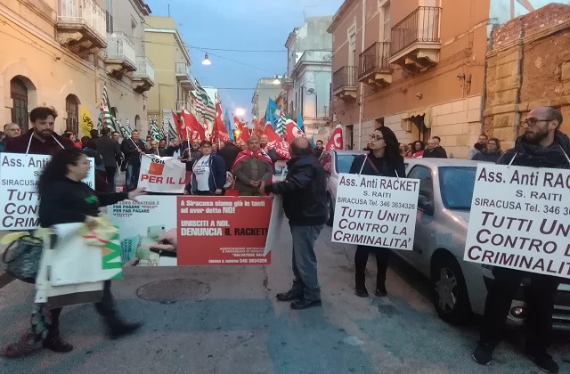 Siracusa in piazza per dire "no" alla criminalità