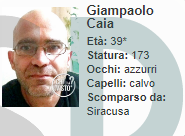 Siracusa, avvistato Giampaolo Caia: continuano le ricerche