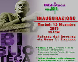 Siracusa, martedì inaugurazione biblioteca "E.Vittorini"