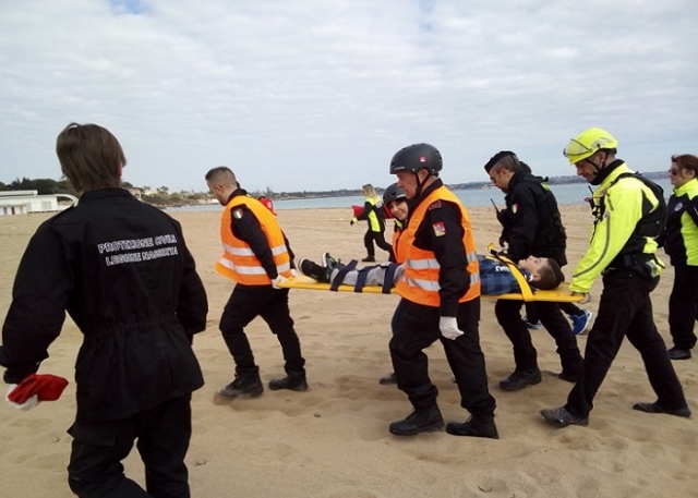 Siracusa, esercitazione della protezione civile Legione Nassirya