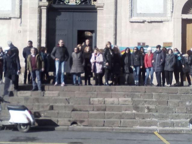 Francofonte, mancati stipendi: questa mattina la protesta dei dipendenti