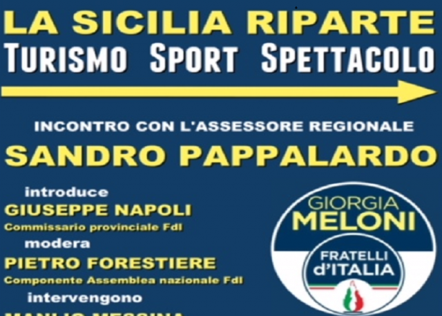 Siracusa, in città l'assessore regionale Pappalardo per un convegno di Fratelli d'Italia
