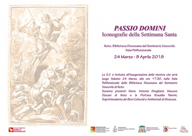 Noto, Mostra “Passio Domini” dal 24 marzo all'8 aprile