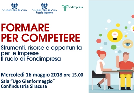 Siracusa, a Confindustria un incontro su "Formare per Competere"