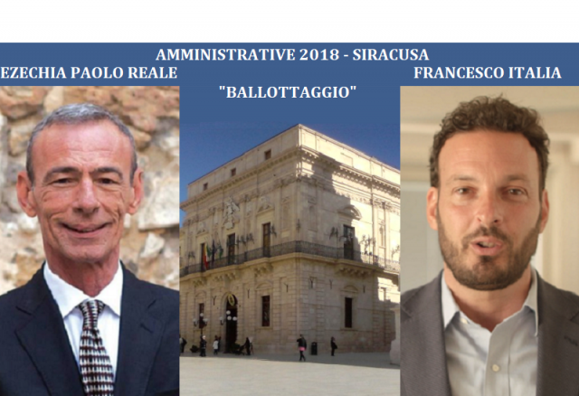 Siracusa, elezioni amministrative: è ballottaggio tra Ezechia Paolo Reale e Francesco Italia