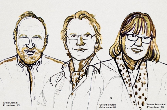 Nobel per la fisica ad Askin, Mourou e Strickland