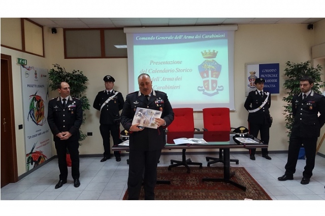 Siracusa, presentato il calendario storico dei Carabinieri: protagonisti i siti Unesco
