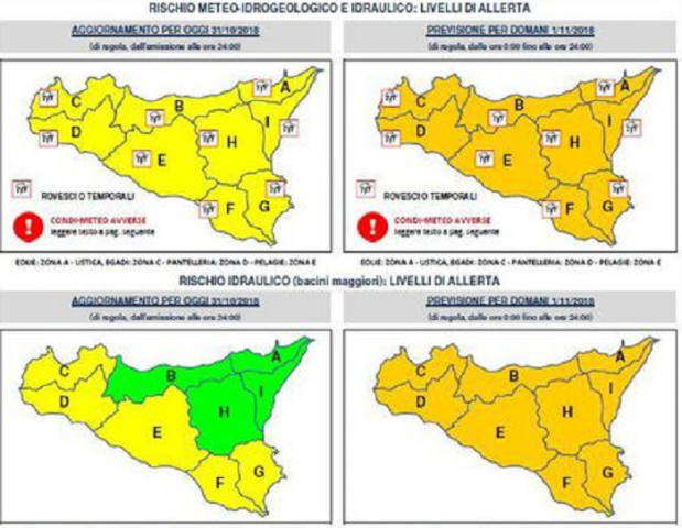 Siracusa, maltempo: allerta arancione per tutta la giornata di oggi