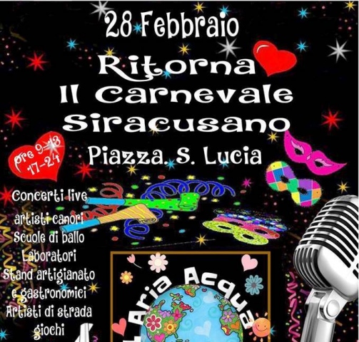 Siracusa, domani il Carnevale in Piazza Santa Lucia: coinvolte anche le scuole