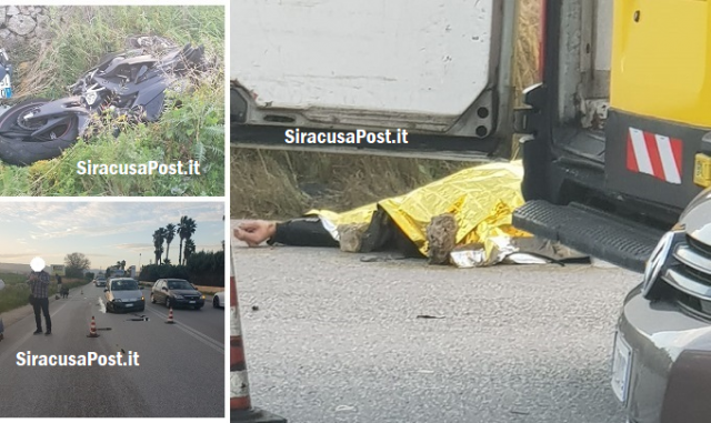 Siracusa, incidente stradale mortale a Targia: coinvolte 3 auto e una moto di grossa cilindrata: muore centauro di 24 anni