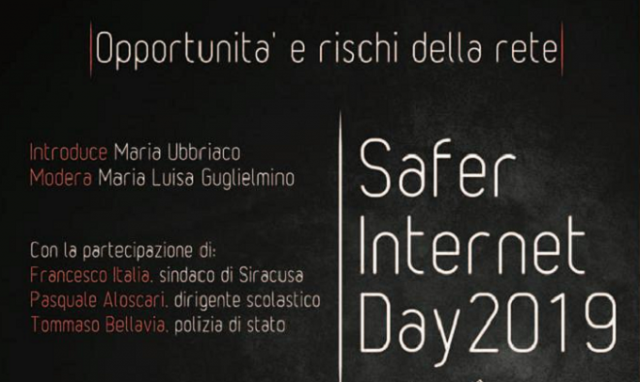 Siracusa, Safer Internet day 2019: tavola rotonda al Rizza