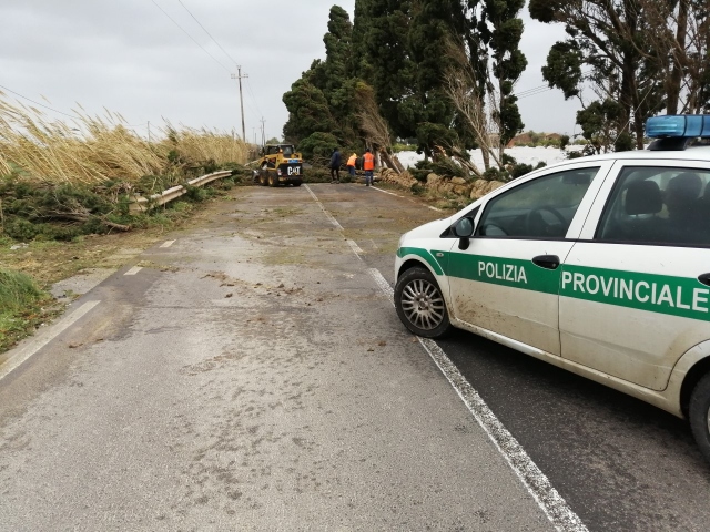 Maltempo in provincia di Siracusa, molteplici gli interventi del Libero Consorzio e Polizia Provinciale