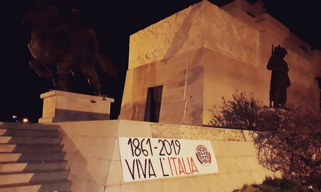 Siracusa, CasaPound celebra i 158 anni della proclamazione dell'Italia unita
