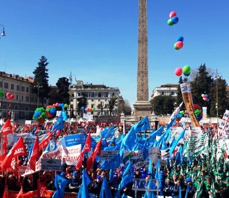 Una delegazione siracusana presente allo sciopero generale del settore delle costruzioni