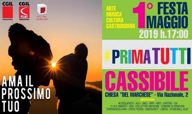 Siracusa, 1 maggio a Cassibile con #PRIMATUTTI