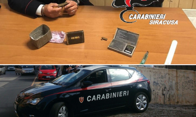 Rosolini, un panetto di hashish sul posto di lavoro: arrestato 43enne