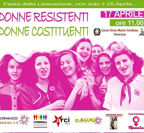 Siracusa, "Donne Resistenti - Donne Costituenti": incontro al Liceo O.M. Corbino