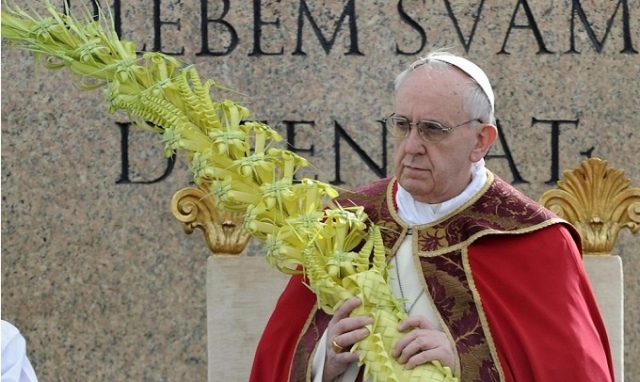 Domenica delle Palme, Papa Francesco a San Pietro