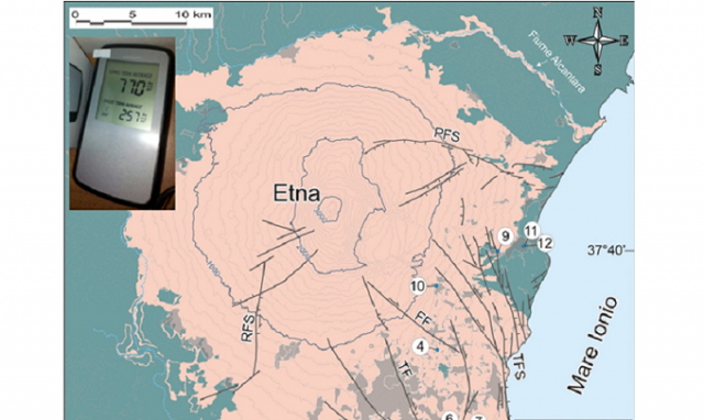 Nel Catanese, l'Etna emana radon dalle faglie