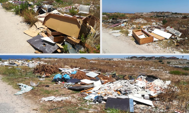 Siracusa, trasformata in discarica la strada di accesso alla Tonnara di Santa Panagia