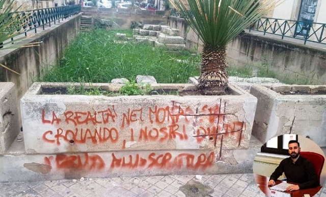 Siracusa, imbrattato muro di cinta della Porta Urbica: Grienti "L'Amministrazione intervenga"