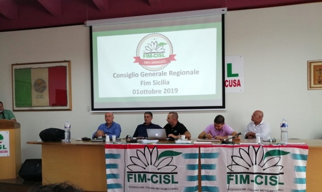Rinnovo contratto metalmeccanici, stamattina il Consiglio Generale della Fim Sicilia e della Fim Ragusa Siracusa