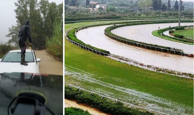 Siracusa, ancora disagi a causa del maltempo: allagato l'ippodromo, coppia di turisti bloccati al Ciane