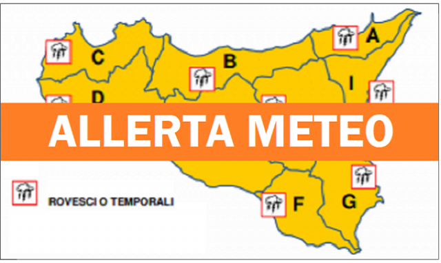 Siracusa, diramata allerta meteo arancione da questa sera
