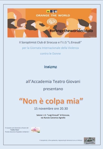 Siracusa, "Non è colpa mia": la rappresentazione teatrale contro la violenza sulle donne