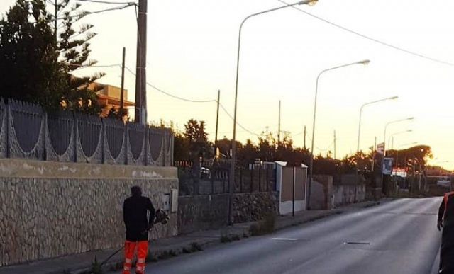 Siracusa, diserbo e bonifica in particolare nella zona nord della città