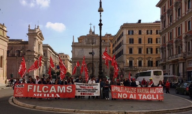 Augusta, appalto pulizie della Marina Militare: lavoratori in stato di agitazione