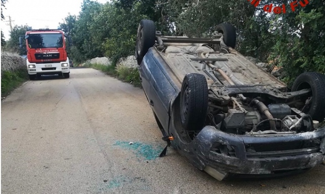 Siracusa, incidente sulla Sp 38: due auto coinvolte, una finisce ribaltata