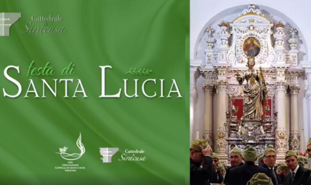 Oggi è il giorno di Santa Lucia, in DIRETTA dalla Cattedrale il Pontificale