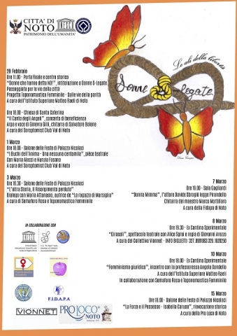 Noto, Donne S-legate - Le Ali della Libertà: le iniziative per la Giornata della Donna