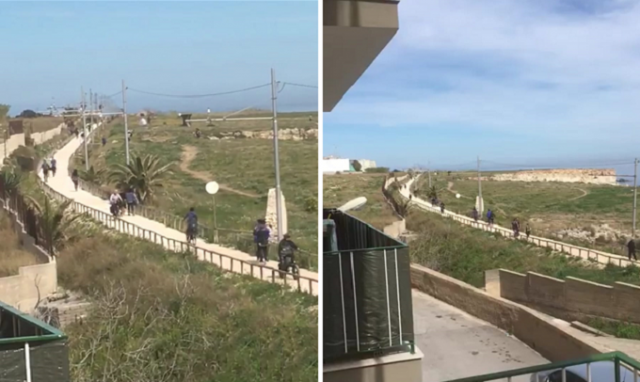 Siracusa, in barba alle regole anti contagio in tanti si recano alla pista ciclabile: controlli della municipale