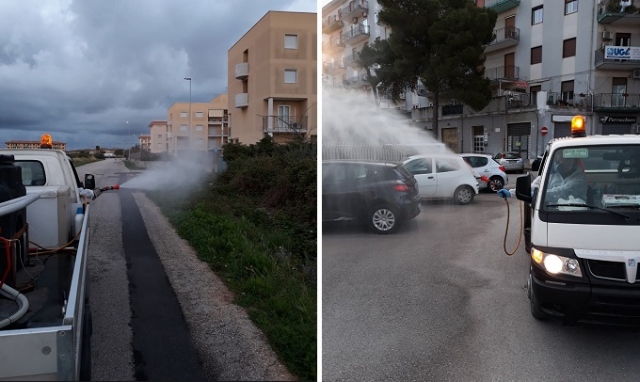 Siracusa, prosegue l'attività di sanificazione del territorio