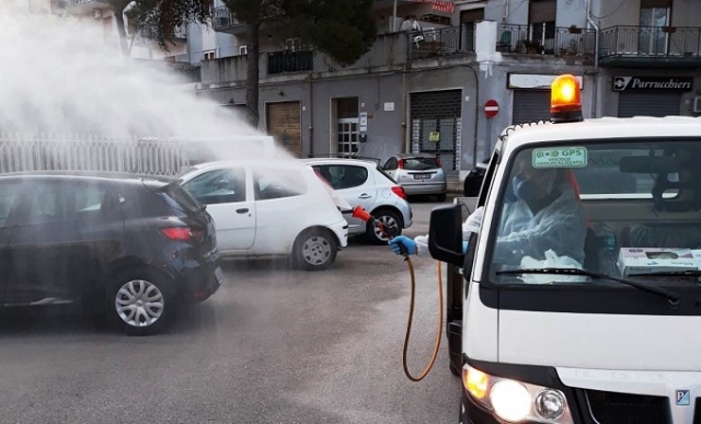 Siracusa, continuano le operazioni di sanificazione in città