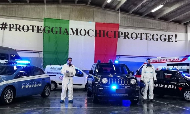 Siracusa, Covid 19: sanificate oltre 300 autovetture delle forze dell’Ordine e di soccorso