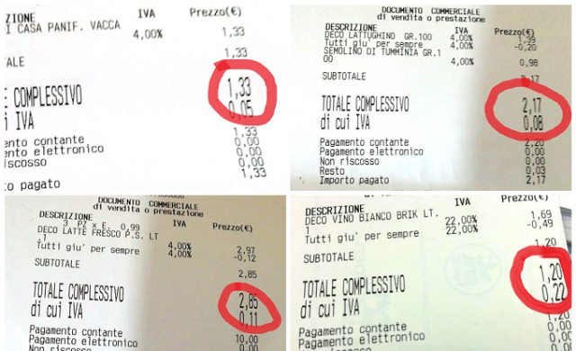 Siracusa, al supermercato per un litro di latte o di vino: gli scontrini scandalosi ai tempi del Coronavirus