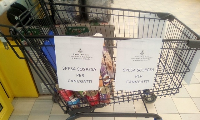 Siracusa, avviata la spesa sospesa per cani e gatti