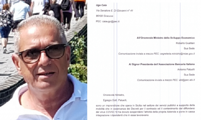 Siracusa, decreto liquidità: un imprenditore scrive al ministro Gualtieri e al presidente dell'Abi "Qui banche senza disposizioni operative"