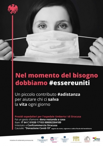 Siracusa, Confcommercio lancia una raccolta fondi per l'ospedale Umberto I