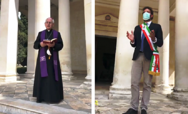 Siracusa, l’arcivescovo monsignor Pappalardo e il sindaco in visita al Cimitero